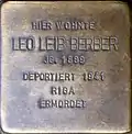 Stolperstein für Leo Leib Berber (Silvanstraße 11)
