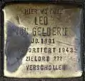 Stolperstein für Leo von Geldern (Jülicher Straße 9)