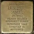 Stolperstein für Lieselotte Samuel (Hohenstaufenring 74–76)