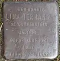 Stolperstein für Lina Hermann (Frankstraße 12)