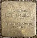 Stolperstein für Lotte Chocinski (Alexianerstraße 3)