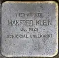 Stolperstein für Manfred Klein (Saarstraße 10)