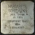 Stolperstein für Margarete Schiemann (Zülpicher Platz 4)