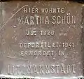 Stolperstein für Martha Schön (Sternengasse 48)
