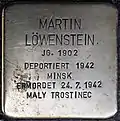 Stolperstein für Martin Löwenstein (Zülpicher Platz 4)