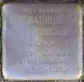 Stolperstein für Mathilde Neukirchen (Rubensstraße 33)