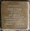 Stolperstein für Max Cohn (Mainzer Straße 31)