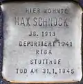 Stolperstein für Max Schnock (Kartäuserwall 7)