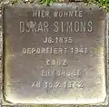 Stolperstein für Oskar Simons (Dasselstraße 58)