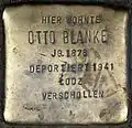 Stolperstein für Otto Blanke (Jülicher Straße 9)