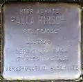 Stolperstein für Paula Hirsch (Rubensstraße 33)