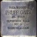 Stolperstein für Philipp Gans (Stephanstraße 6)