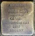 Stolperstein für Rika Levi (Beethovenstraße Ecke Roonstraße)