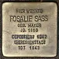 Stolperstein für Rosalie Sass (Elsaßstraße 59)
