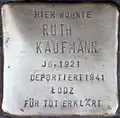 Stolperstein für Ruth Kaufmann (Kartäuserwall 7)