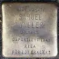 Stolperstein für Samuel Waller (Roonstraße 28)