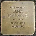 Stolperstein für Sonia Landesberg (Görresstraße 15)
