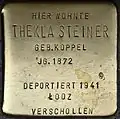 Stolperstein für Thekla Steiner (Kurfürstenstraße 18)