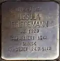 Stolperstein für Ursula Friedemann (Boisseréestraße 3)