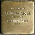 Stolperstein für Johanna Israel (Hohenstaufenring 6)