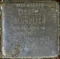 Stolperstein für Liesel Freundlich (Hardefuststraße 8)