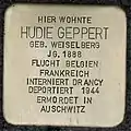 Stolperstein für Hudie Geppert (Poststraße 8)