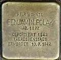 Stolperstein für Benjamin Polak (Spichernstraße 08)