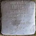 Stolperstein für Frieda Schimmer (Grafenwerthstraße 1)