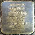 Stolperstein für Mathilde Mondschein (Krieler Straße 11)