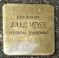 Stolperstein für Julius Meyer (Sülzgürtel 30)