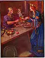 Dans Urenkel Hrothgar wird im altenglischen Epos Beowulf porträtiert (8. Jahrhundert)