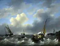 Storm on the Zuiderzee off Medemblik. Öl auf Leinwand (1840). Haarlem, Teylers Museum.