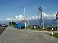 Passstrasse und Haltestelle der Appenzeller Bahnen