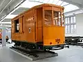 Salzmühlenwagen aus München, mit Hilfe dieser Fahrzeuge wurde Streusalz vor Ort gemahlen und zum Auftauen der Gleise über diesen verteilt