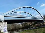 Brückenneubau 1999, die Priorter Straße (Kreisstraße 6305) führt über die Brücke
