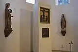 Tabernakelstele, heilige Katharina und heilige Barbara