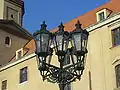 Fünfköpfige Leuchte in Bratislava, Slowakei