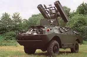 Startfahrzeug 9P31 des Fla-Raketenkomplexes 9K31 Strela 1