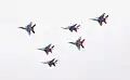 MiG-29 'Strischi' (Strizhi) auf der MAKS 2017 bei Moskau