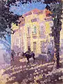 Spanische Straßenszene (Ölfarbe auf Pappe, 1911)