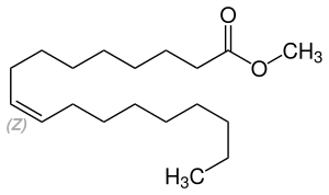 Strukturformel von Ölsäuremethylester