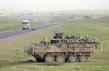 Stryker ICV auf Patrouille im Irak