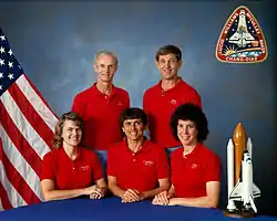 v. l. n. r. Shannon Lucid, Donald Williams, Franklin Chang-Diaz, Michael McCulley, Ellen Baker
