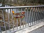 Liebesschlösser am Südwestgeländer