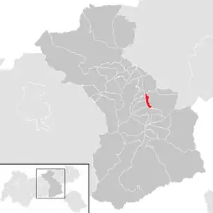 Lage der Gemeinde Stumm (Tirol) im Bezirk Schwaz (anklickbare Karte)