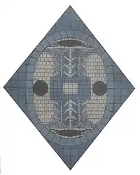 Zentrales Schmuckmotiv der Mosaikfelder.
