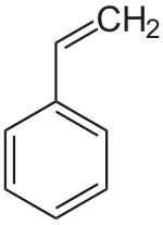 Strukturformel von Styrol