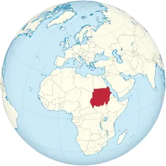 Lage des Sudan