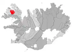 Lage von Landgemeinde Súðavík
