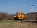 Nach 10 Jahren ist wieder ein Schienenfahrzeug in der Sünnaer Steigung (2011)